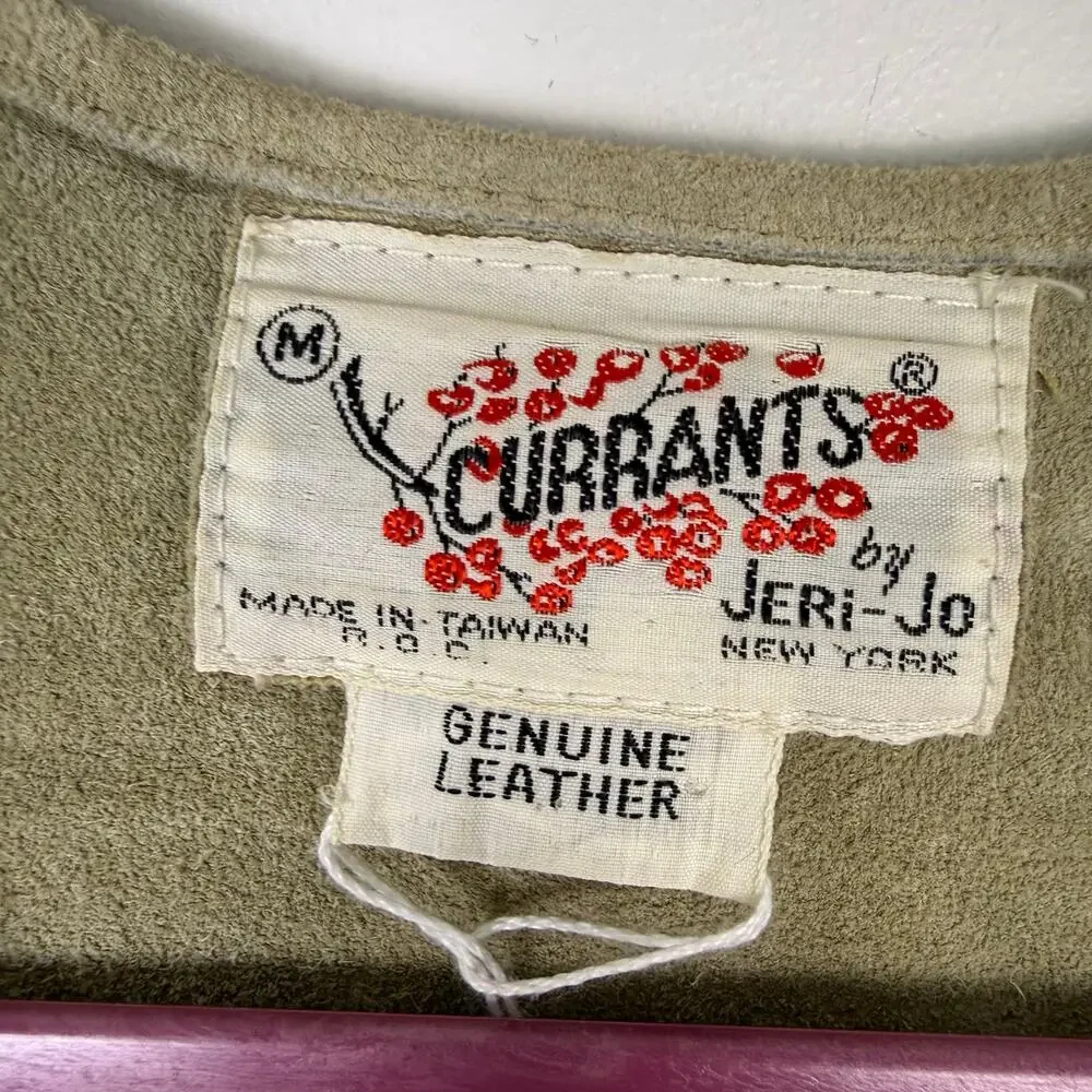 VINTAGE 80S CURRANTS LEATHER VEST M - Picture 3 of 8